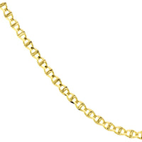 Olas d'Oro - 14K Yellow Gold 5.40mm Concave Mariner Chain Bracelet with Lobster Lock - 7.50" Length