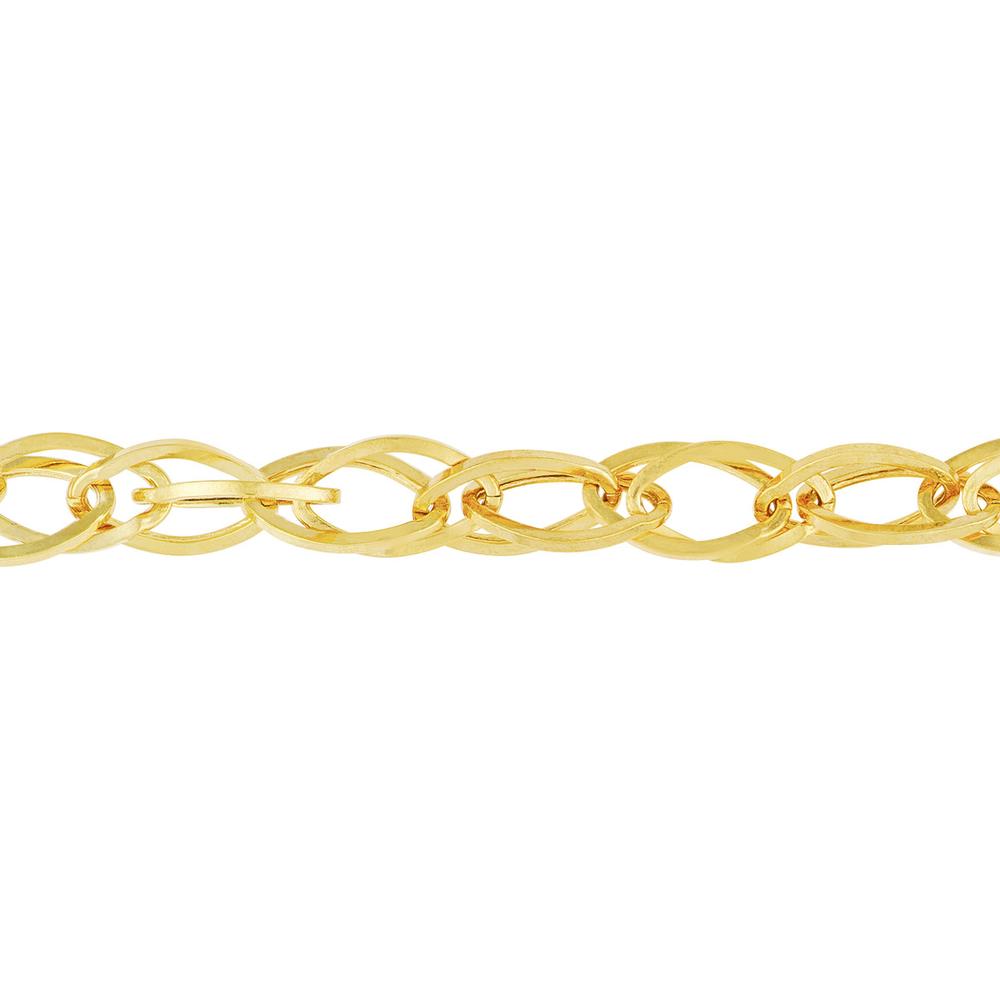Olas d'Oro - 14K Yellow Gold 5.4mm Square Wire Hollow Link Bracelet - 4.07 Grams Total Weight