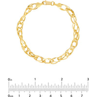 Olas d'Oro - 14K Yellow Gold 5.4mm Square Wire Hollow Link Bracelet - 4.07 Grams Total Weight