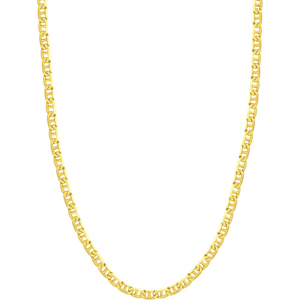 Olas d'Oro - 14K Yellow Gold 5.6mm Mariner Chain Necklace - 30" with Lobster Lock
