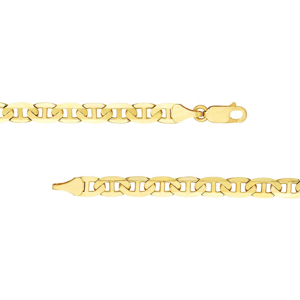 Olas d'Oro - 14K Yellow Gold 5.6mm Mariner Chain Necklace with Lobster Clasp - 22.3 grams - 18 inches