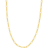 Olas d'Oro - 14K Yellow Gold 5.75mm Hollow Oval Link Chain Bracelet with Pear Shaped Lobster Clasp - 7.50" Length