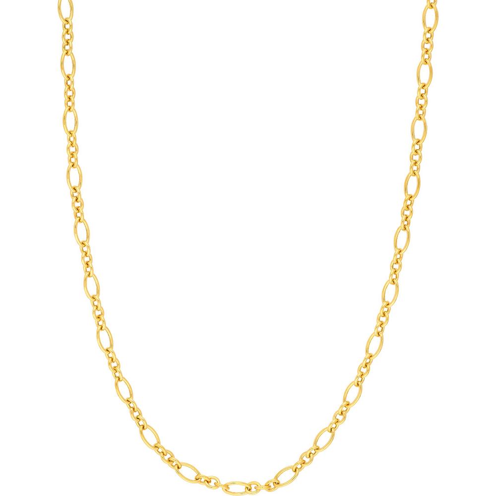 Olas d'Oro - 14K Yellow Gold 5.75mm Hollow Oval Link Chain Bracelet with Pear Shaped Lobster Clasp - 7.50" Length