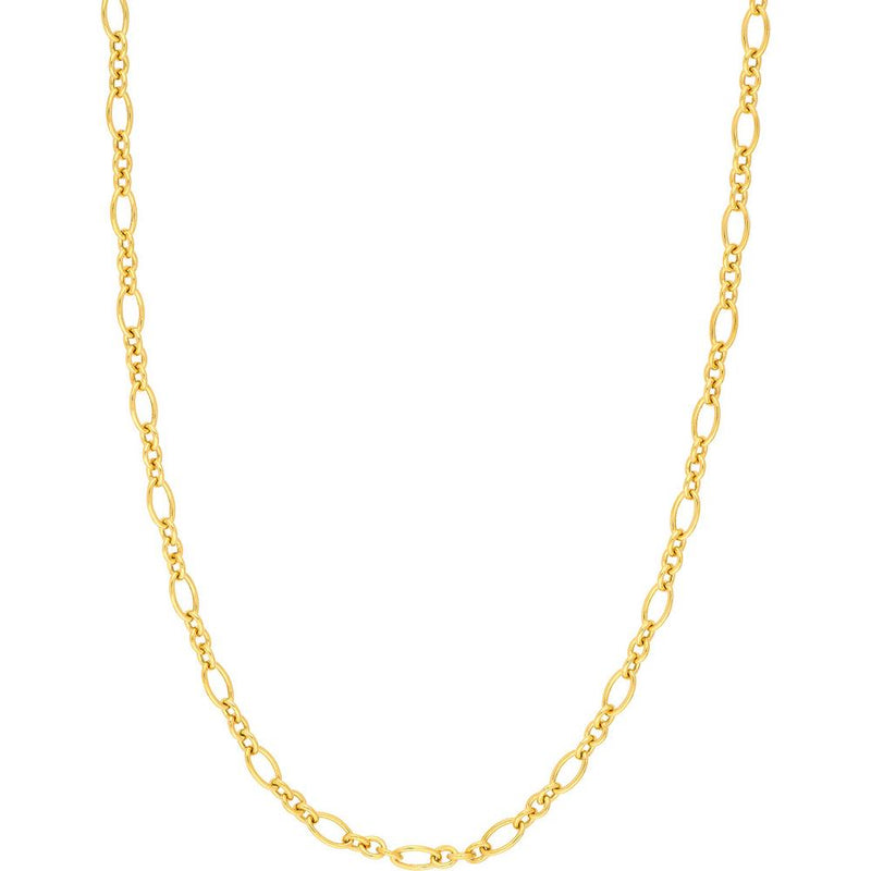 Olas d'Oro - 14K Yellow Gold 5.75mm Hollow Oval Link Chain Necklace - 18'' - 8.6 grams