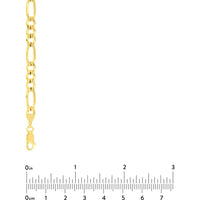 Olas d'Oro - 14K Yellow Gold 5.8mm Concave Figaro Chain Necklace - 20 Inches - 26.57 Grams