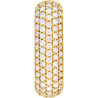 Olas d'Oro - 14K Yellow Gold 5-Row Pave Diamond Paper Clip Earrings - 1.55 Carat Total Carat Weight