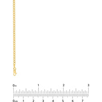 Olas d'Oro - 14K Yellow Gold 50/50 Paper Clip and Curb Chain Bracelet - 7.5 inches, Lobster Clasp, 2.2 Grams