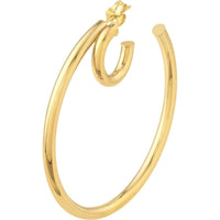 Olas d'Oro - 14K Yellow Gold 50mm Double Open Hoop Earrings