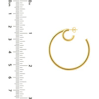 Olas d'Oro - 14K Yellow Gold 50mm Double Open Hoop Earrings