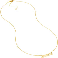 Olas d'Oro - 14K Yellow Gold 5mm Block Font Nameplate Necklace - Personalized with Custom Name
