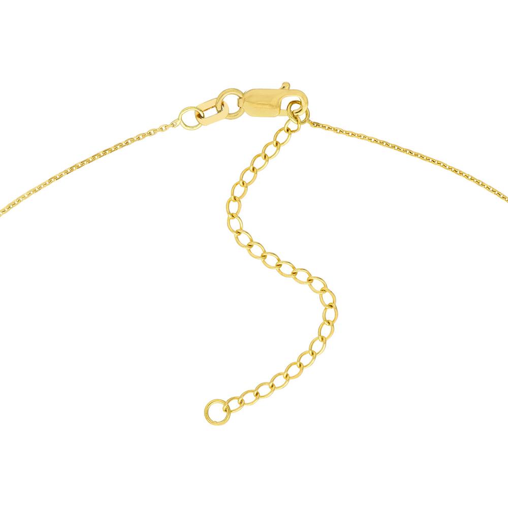 Olas d'Oro - 14K Yellow Gold 5mm Brush Font Nameplate Necklace Personalized Jewelry for Women