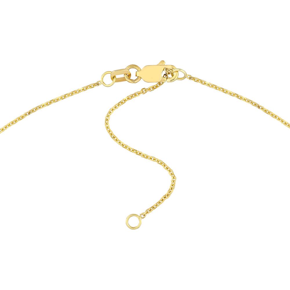 Olas d'Oro - 14K Yellow Gold 5mm Bubble Font Personalized Nameplate Necklace
