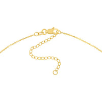 Olas d'Oro - 14K Yellow Gold 5mm Gothic Nameplate Necklace with Adjustable Length - 2.20 Grams
