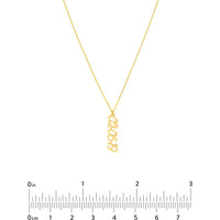 Olas d'Oro - 14K Yellow Gold 5mm Vertical Script Numeral Necklace with Lobster Clasp