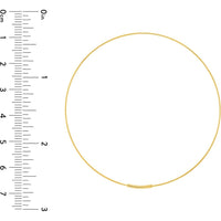 Olas d'Oro - 14K Yellow Gold 60mm Endless Wire Hoop Earrings - Lightweight and Sleek Design