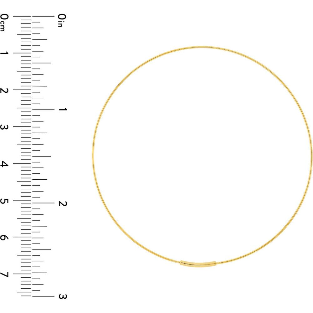 Olas d'Oro - 14K Yellow Gold 60mm Endless Wire Hoop Earrings - Lightweight and Sleek Design