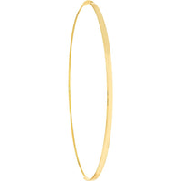 Olas d'Oro - 14K Yellow Gold 60mm Flat Wire Endless Hoop Earrings Lightweight, Elegant Design