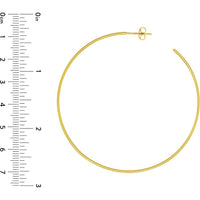 Olas d'Oro - 14K Yellow Gold 60mm Hoop Post Earrings