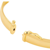 Olas d'Oro - 14K Yellow Gold 6mm Flat Oval Tube Bangle - 5.40 Grams