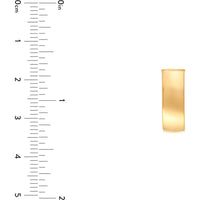 Olas d'Oro - 14K Yellow Gold 6mm Flat Oval Tube J Hoop Earrings