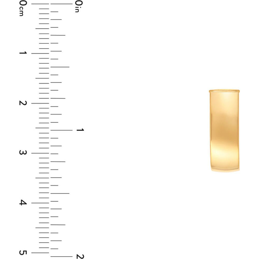 Olas d'Oro - 14K Yellow Gold 6mm Flat Oval Tube J Hoop Earrings
