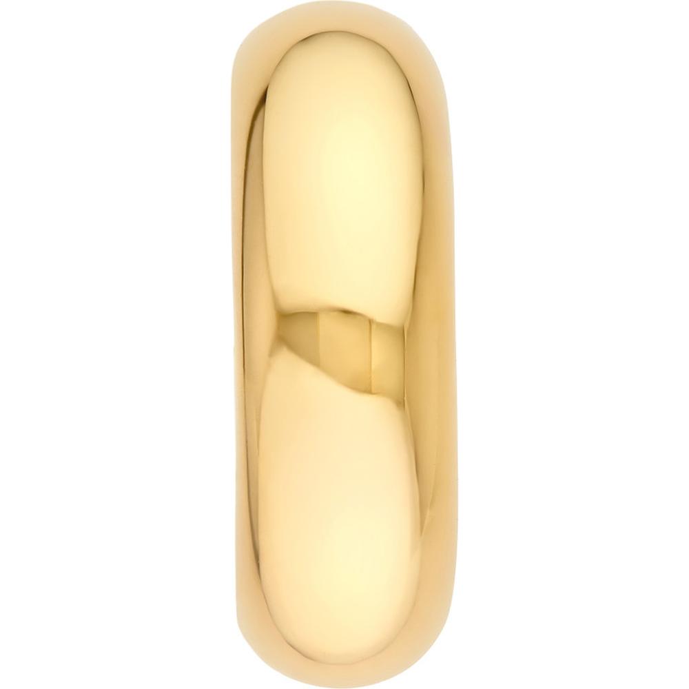 Olas d'Oro - 14K Yellow Gold 6mm Polished Open Hoop Earrings - 2.10 Grams Total Weight