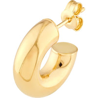 Olas d'Oro - 14K Yellow Gold 6mm Polished Open Hoop Earrings - 2.10 Grams Total Weight