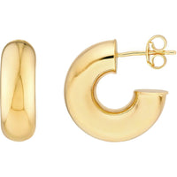 Olas d'Oro - 14K Yellow Gold 6mm Polished Open Hoop Earrings