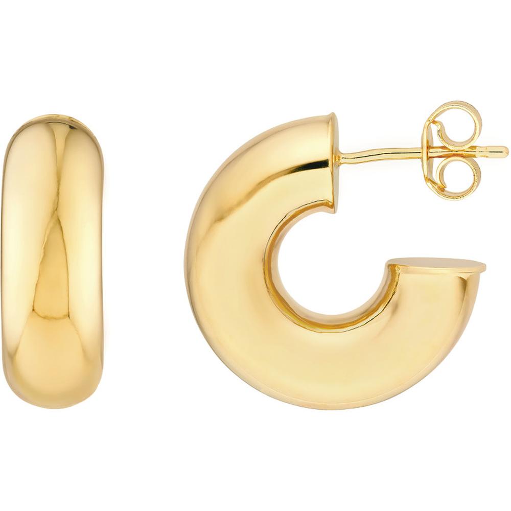 Olas d'Oro - 14K Yellow Gold 6mm Polished Open Hoop Earrings