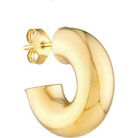 Olas d'Oro - 14K Yellow Gold 6mm Polished Open Hoop Earrings