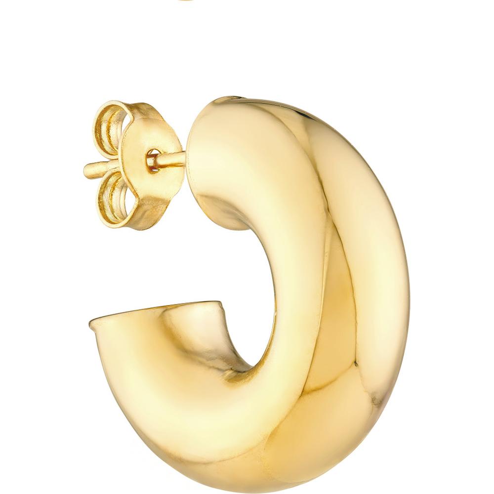 Olas d'Oro - 14K Yellow Gold 6mm Polished Open Hoop Earrings