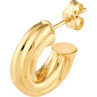 Olas d'Oro - 14K Yellow Gold 6mm Twisted Open Hoop Earrings