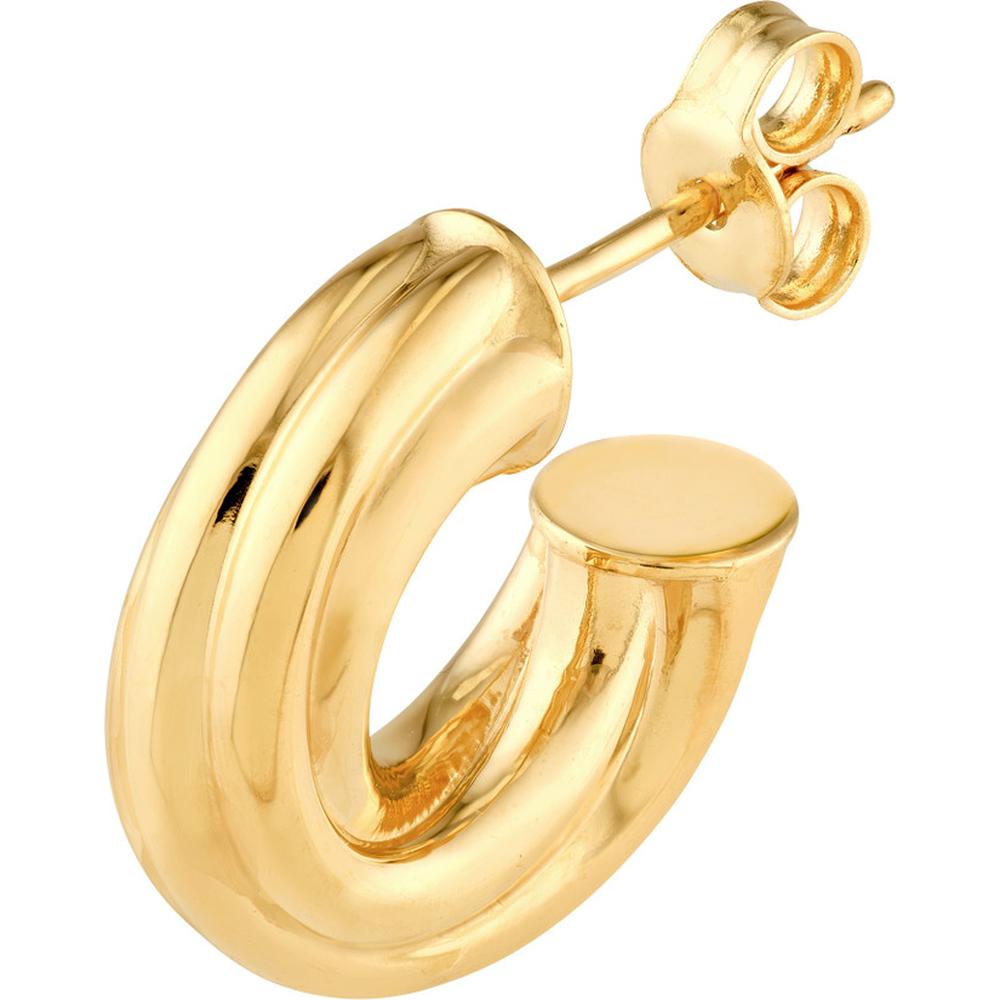 Olas d'Oro - 14K Yellow Gold 6mm Twisted Open Hoop Earrings