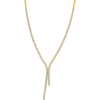 Olas d'Oro - 14K Yellow Gold 7-1/2 Carat Total Diamond Lariat Necklace
