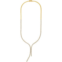 Olas d'Oro - 14K Yellow Gold 7-1/2 Carat Total Diamond Lariat Necklace