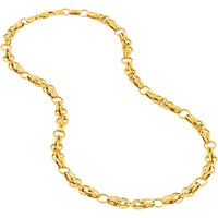 Olas d'Oro - 14K Yellow Gold 7" Fantasy Link Chain Bracelet - 3.95 Grams Weight