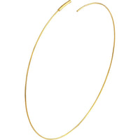 Olas d'Oro - 14K Yellow Gold 75mm Endless Wire Hoop Earrings Lightweight & Chic