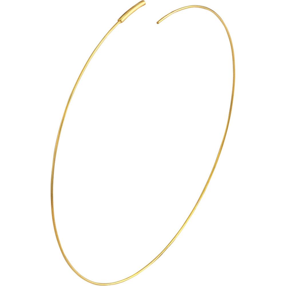 Olas d'Oro - 14K Yellow Gold 75mm Endless Wire Hoop Earrings Lightweight & Chic