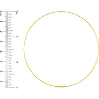 Olas d'Oro - 14K Yellow Gold 75mm Endless Wire Hoop Earrings Lightweight & Chic