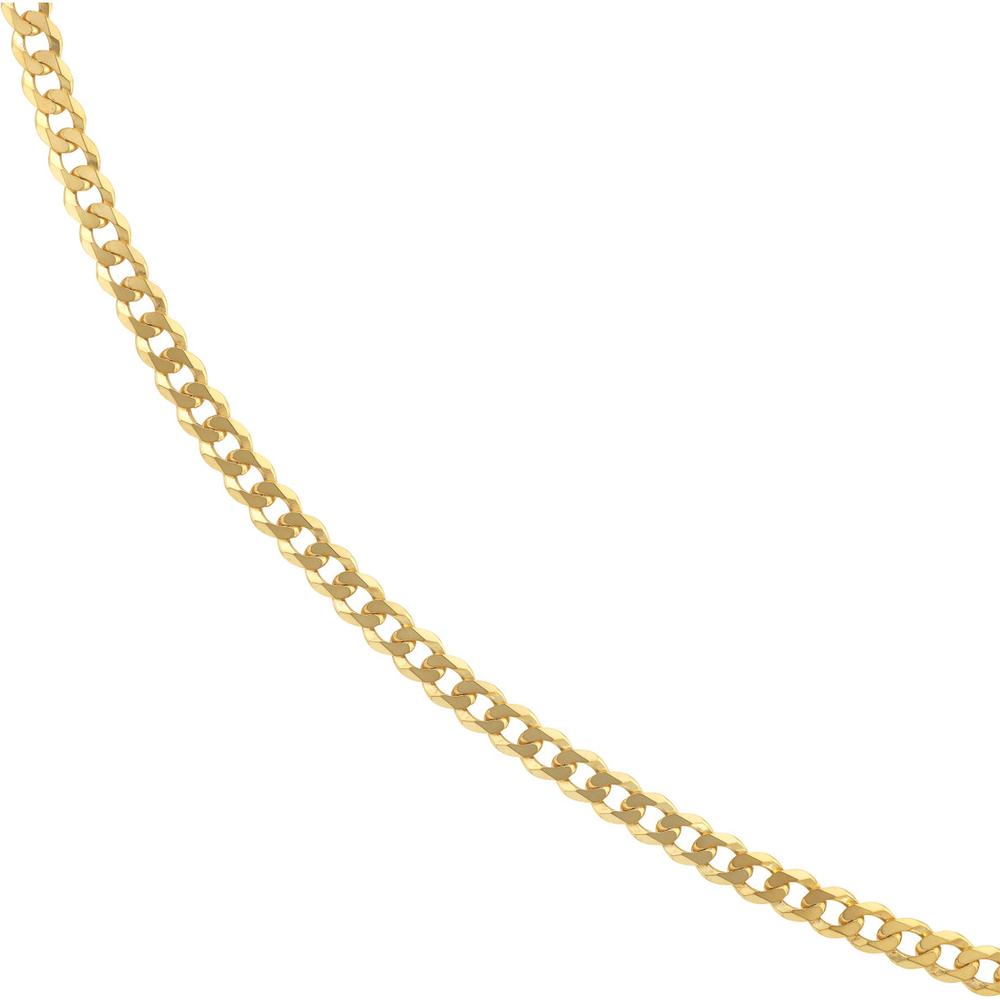 Olas d'Oro - 14K Yellow Gold 7mm Flat Open Cuban Chain Bracelet - 10.56 grams
