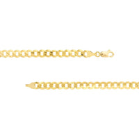 Olas d'Oro - 14K Yellow Gold 7mm Flat Open Cuban Chain Bracelet - 10.56 grams