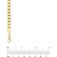 Olas d'Oro - 14K Yellow Gold 7mm Flat Open Cuban Chain Necklace - 22" Length - 26.63 Grams