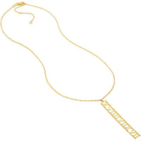 Olas d'Oro - 14K Yellow Gold 7mm Vertical Roman Numeral Pendant Necklace