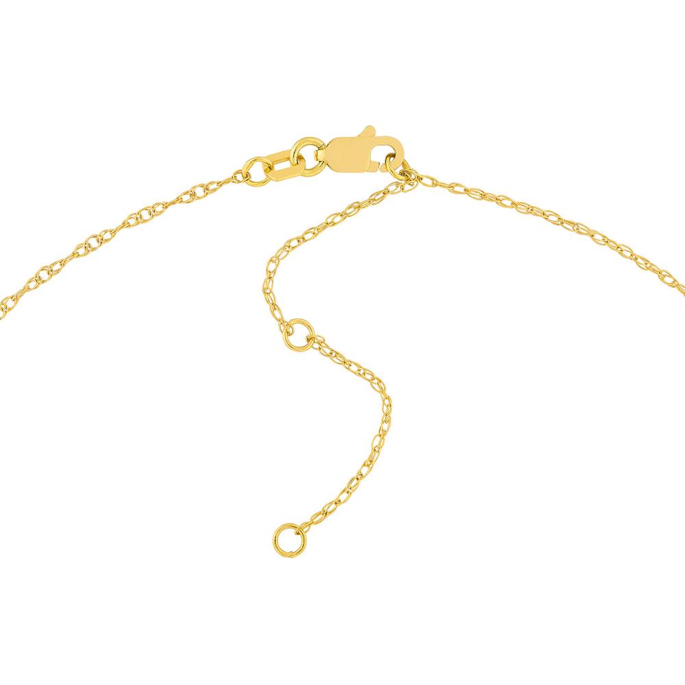 Olas d'Oro - 14K Yellow Gold 7mm Vertical Roman Numeral Pendant Necklace