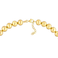 Olas d'Oro - 14K Yellow Gold 8mm Beaded Chain Bracelet with Lobster Clasp - 9.8 Grams Total Weight