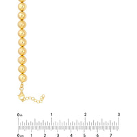 Olas d'Oro - 14K Yellow Gold 8mm Beaded Chain Bracelet with Lobster Clasp - 9.8 Grams Total Weight