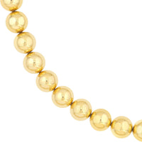 Olas d'Oro - 14K Yellow Gold 8mm Beaded Chain Necklace - 18 Inches, 19.5 Grams