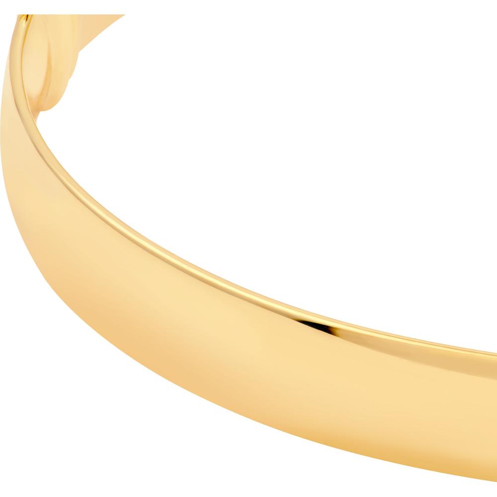 Olas d'Oro - 14K Yellow Gold 8mm Flat Oval Tube Bangle - 6.10 Grams