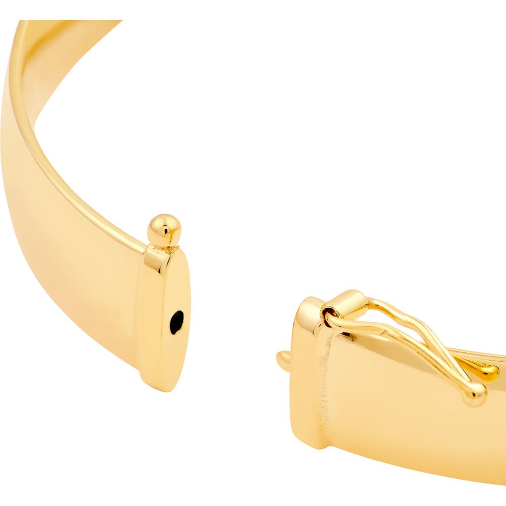 Olas d'Oro - 14K Yellow Gold 8mm Flat Oval Tube Bangle - 6.10 Grams