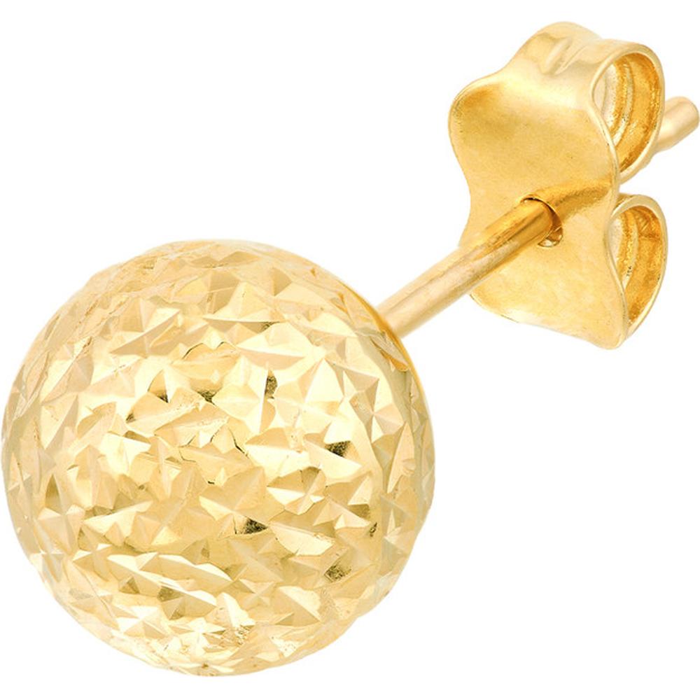 Olas d'Oro - 14K Yellow Gold 8mm Textured Ball Stud Earrings